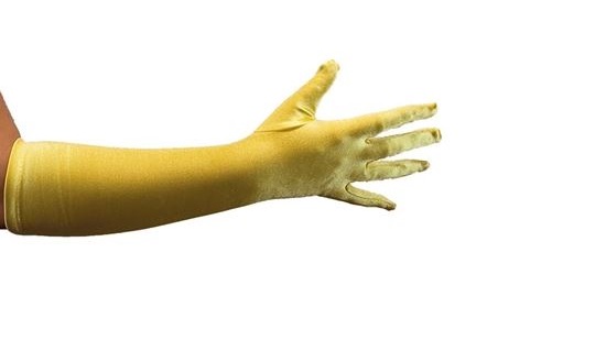 verkoop - attributen - Handschoenen - Handschoenen satijn geel